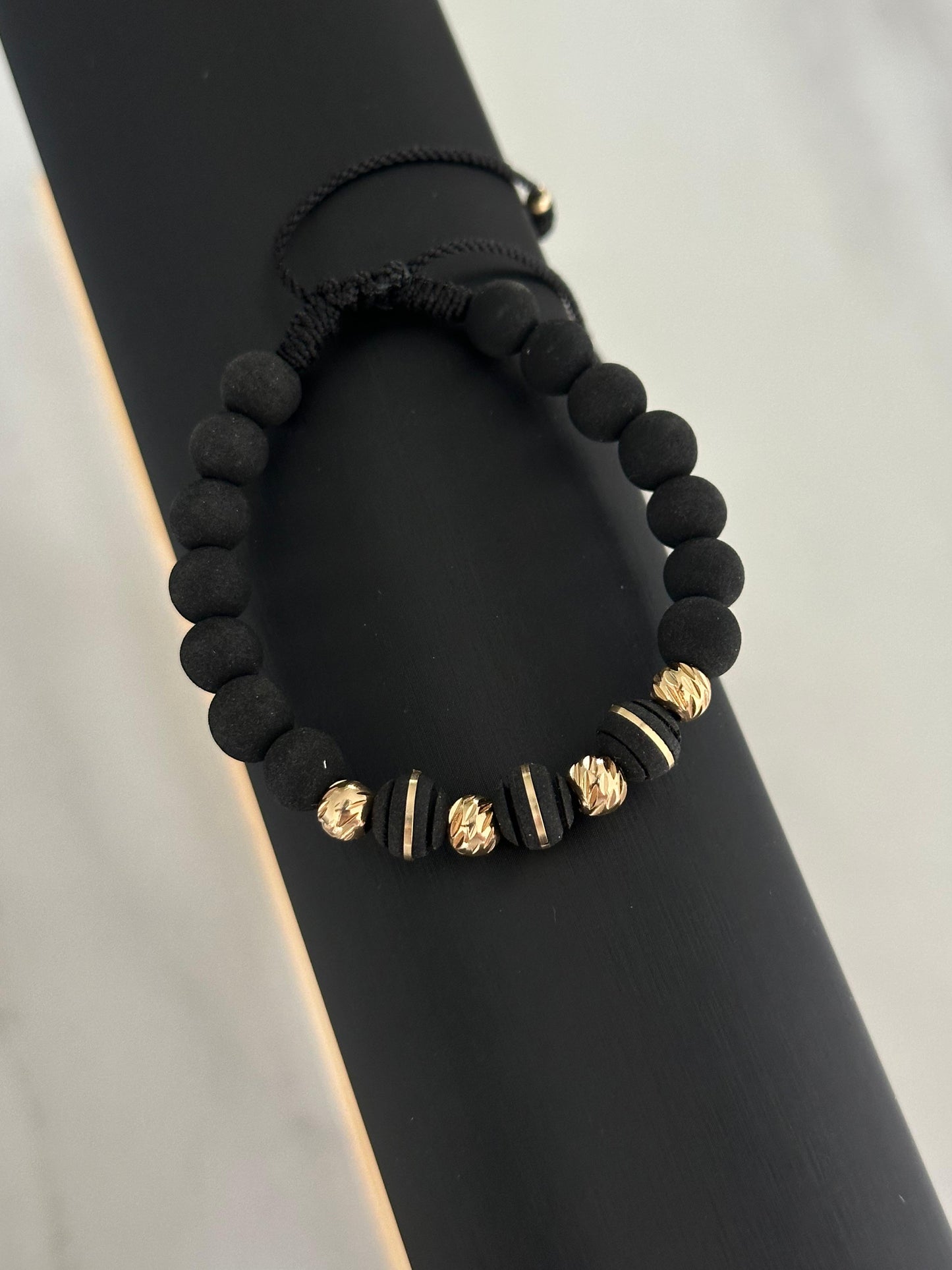 Pulsera neopreno argollado (8mm diamantado 6mm)