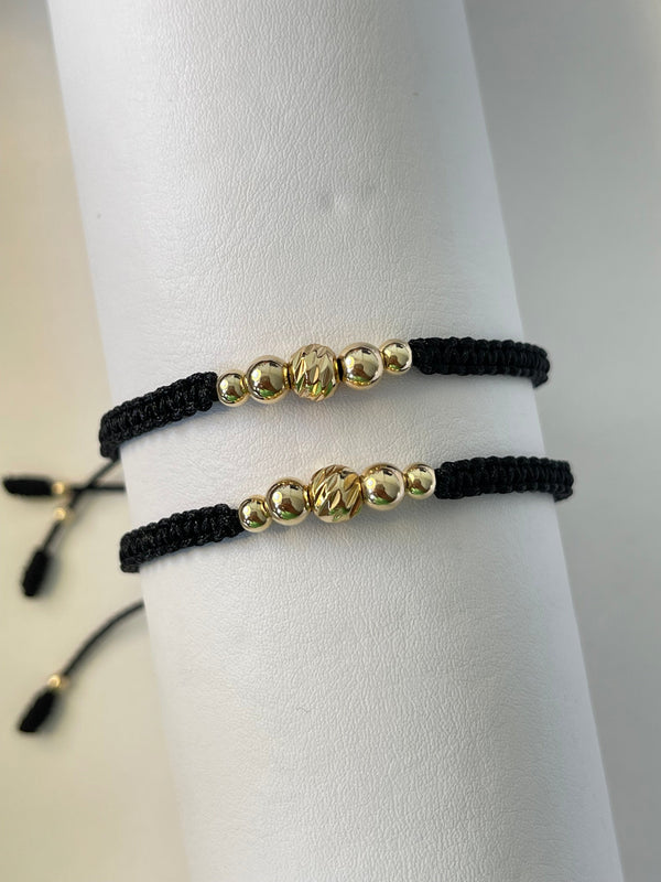 Juego pulsera balin #4, #5 y balin #6 diamantado. X2