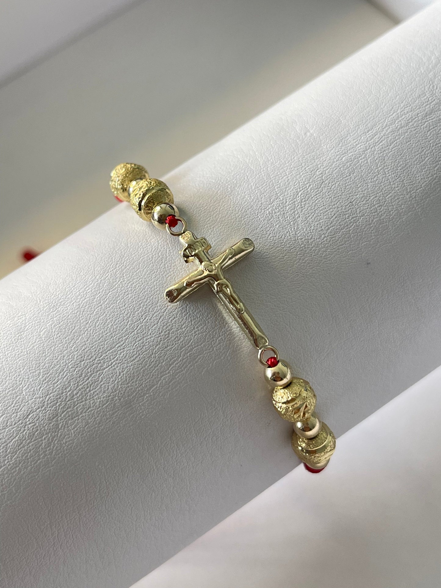 Pulsera Cruz grande (6mm,4mm)