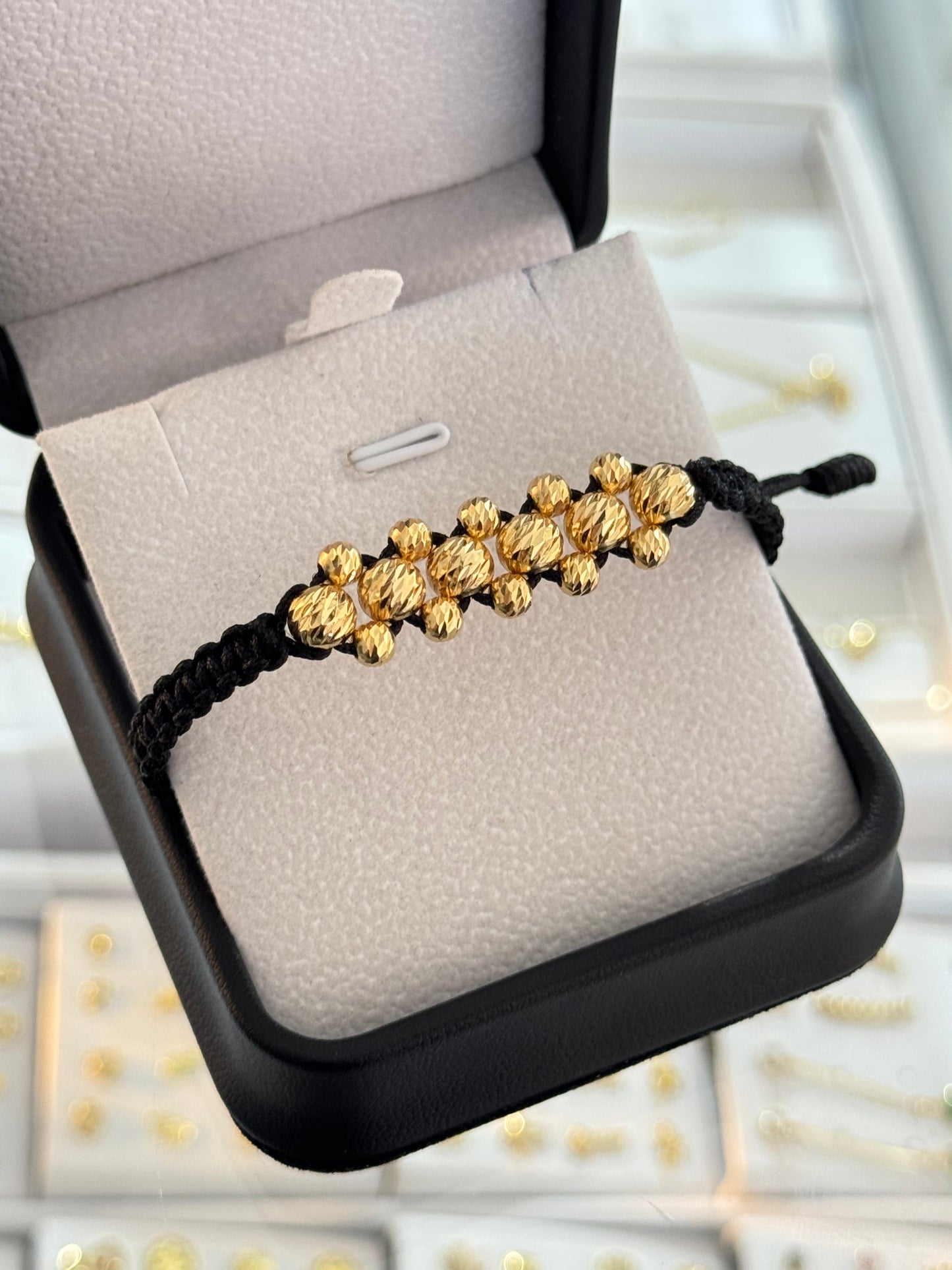 Pulsera diamantada hombre. N de balín: #6 diamantado, #4 diamantado