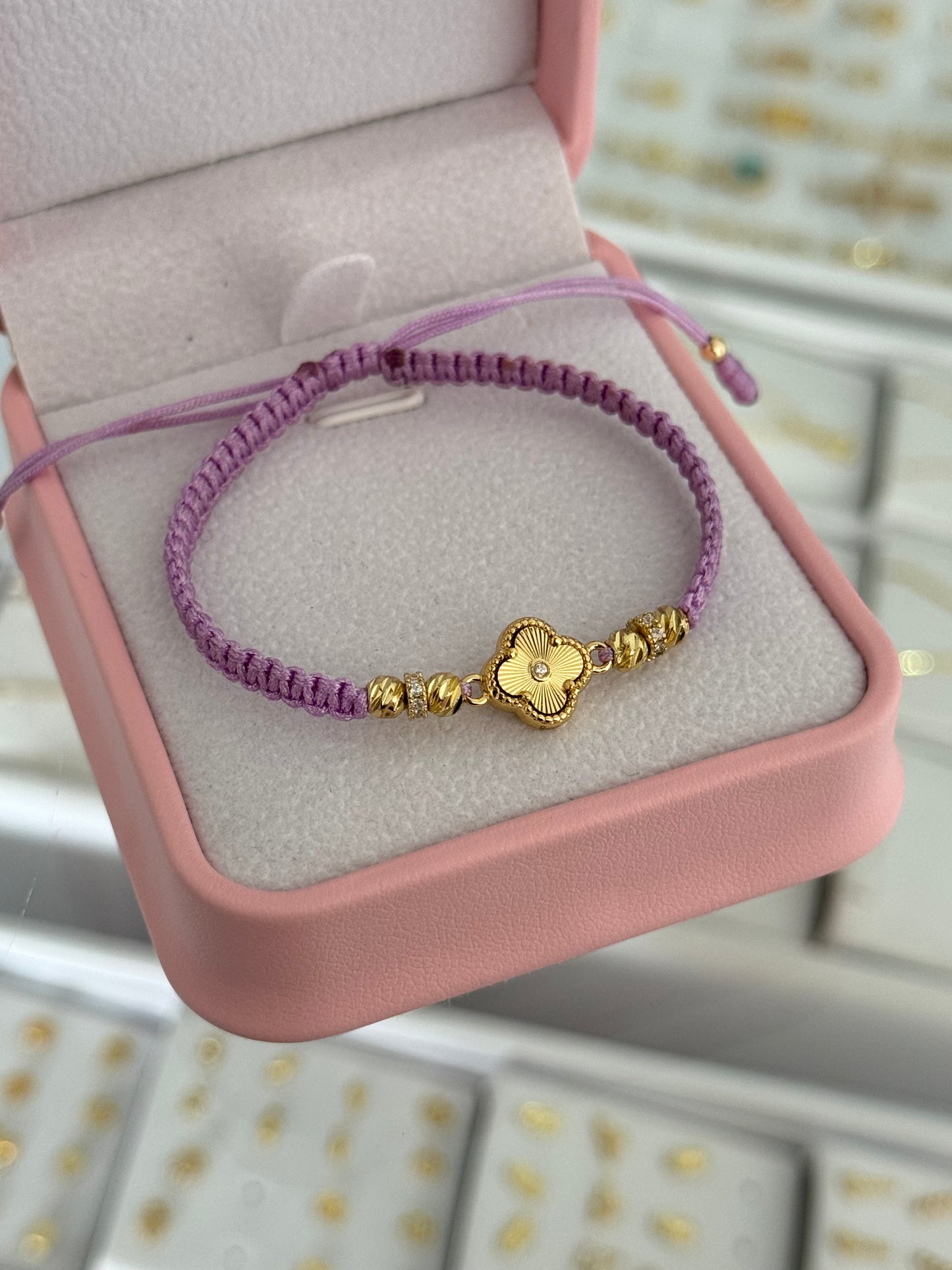 Pulsera clover sol esfera cristal. N de balín: #4 blz