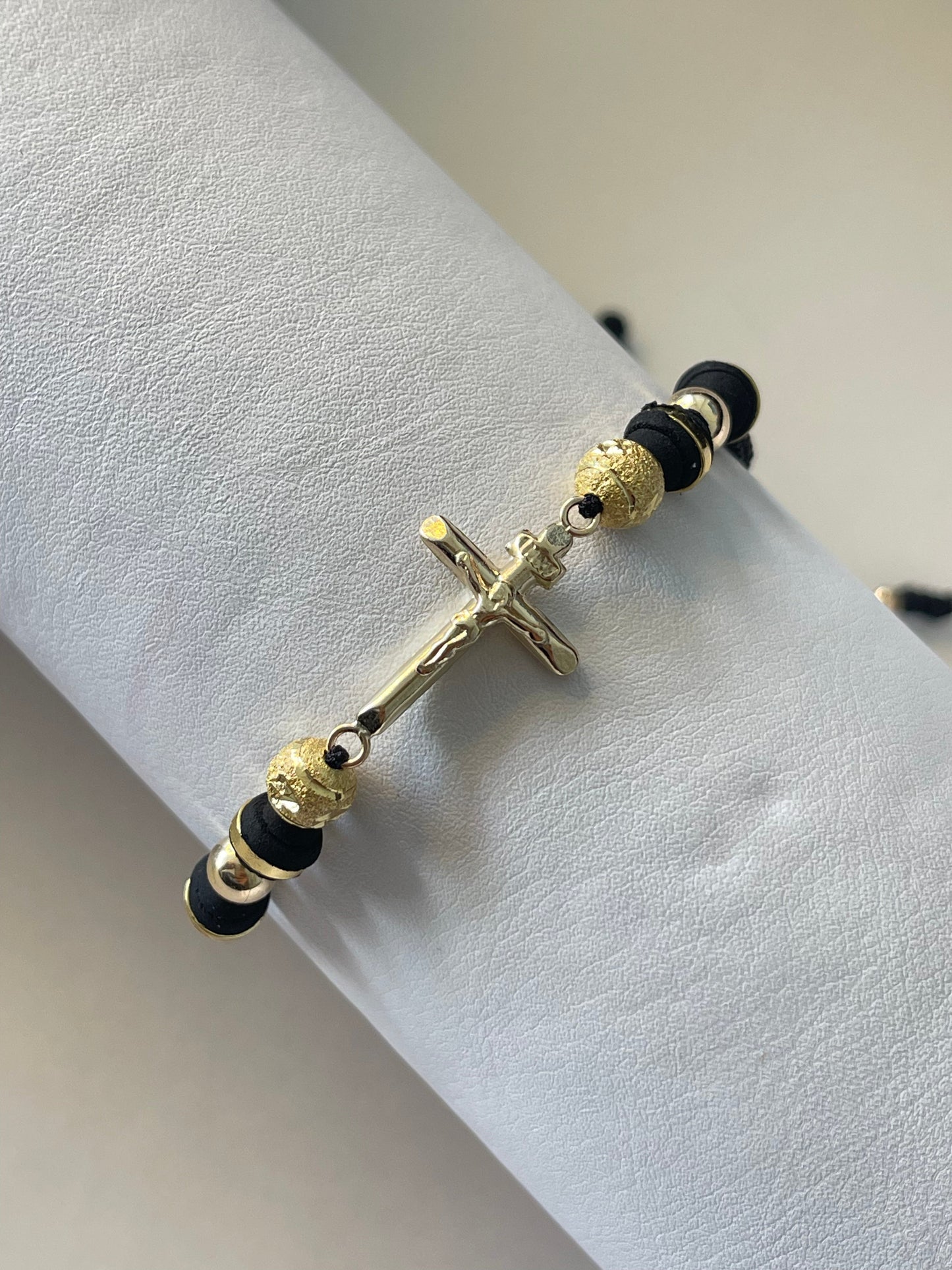 Pulsera Cruz grande (6mm, 5mm)
