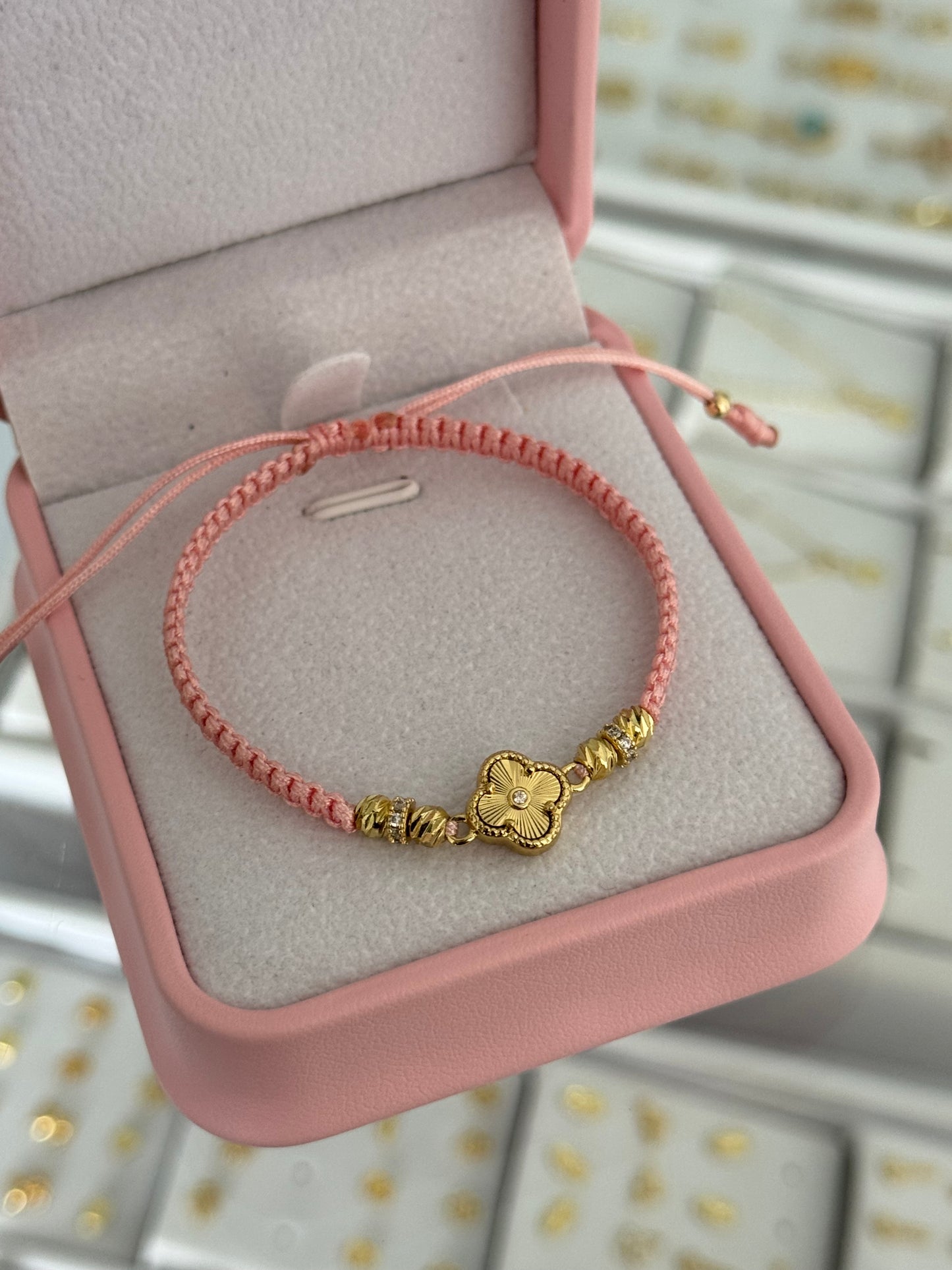 Pulsera clover sol esfera cristal. N de balín: #4 blz