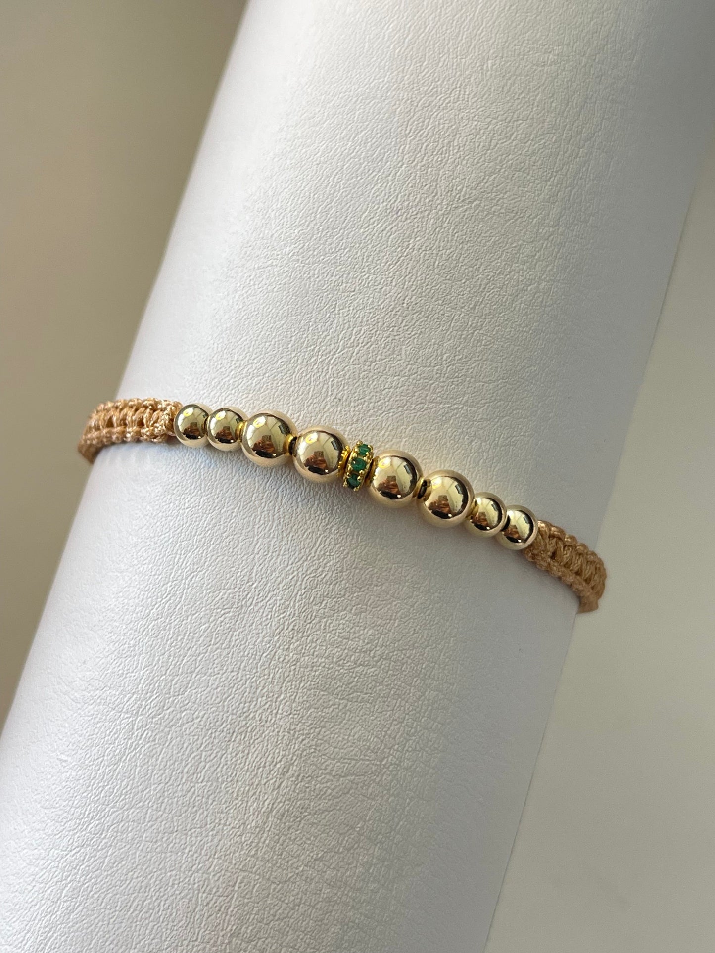 Pulsera circon verde (5mm,4mm)