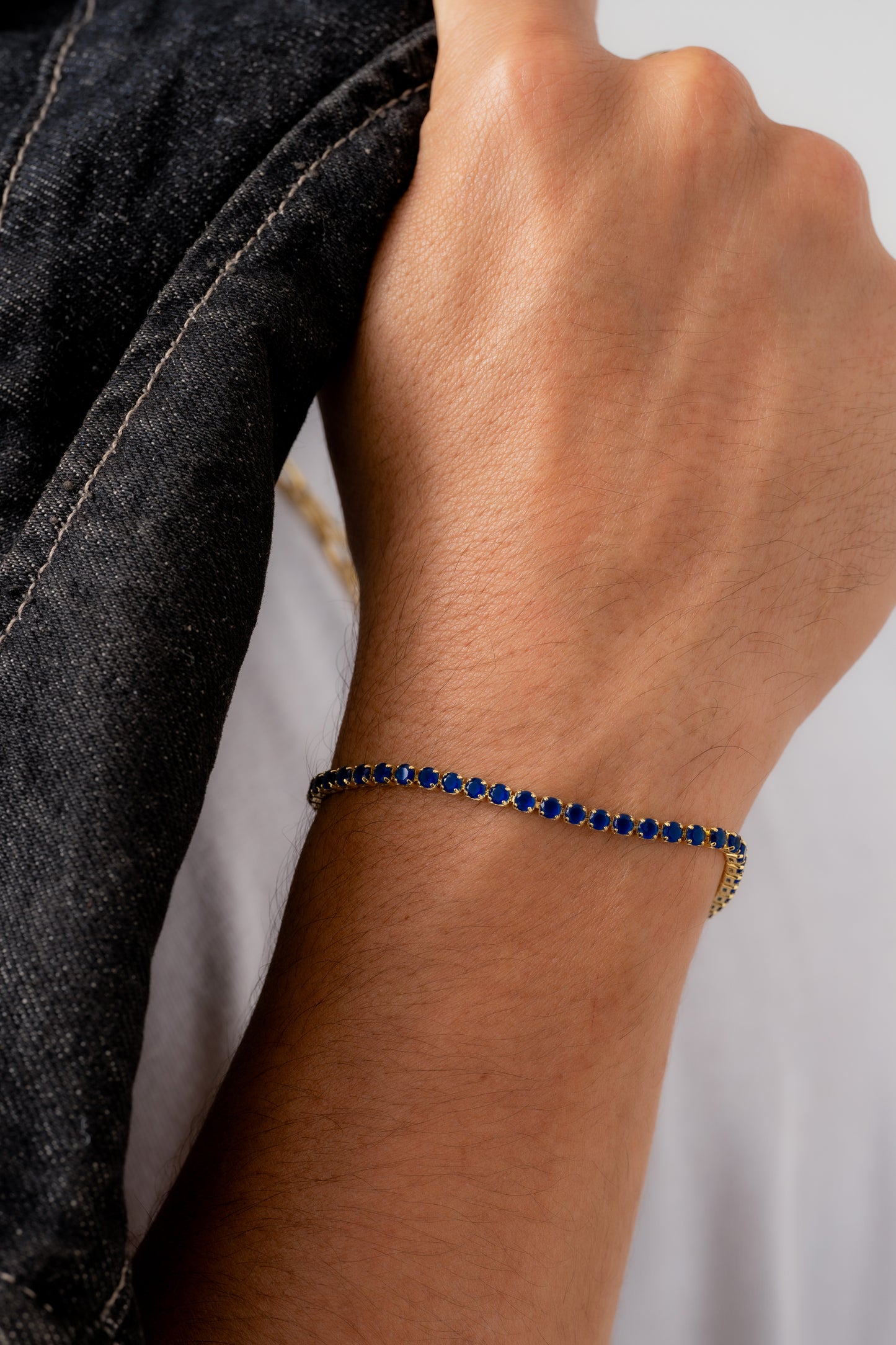 Esclava circonias azul unisex