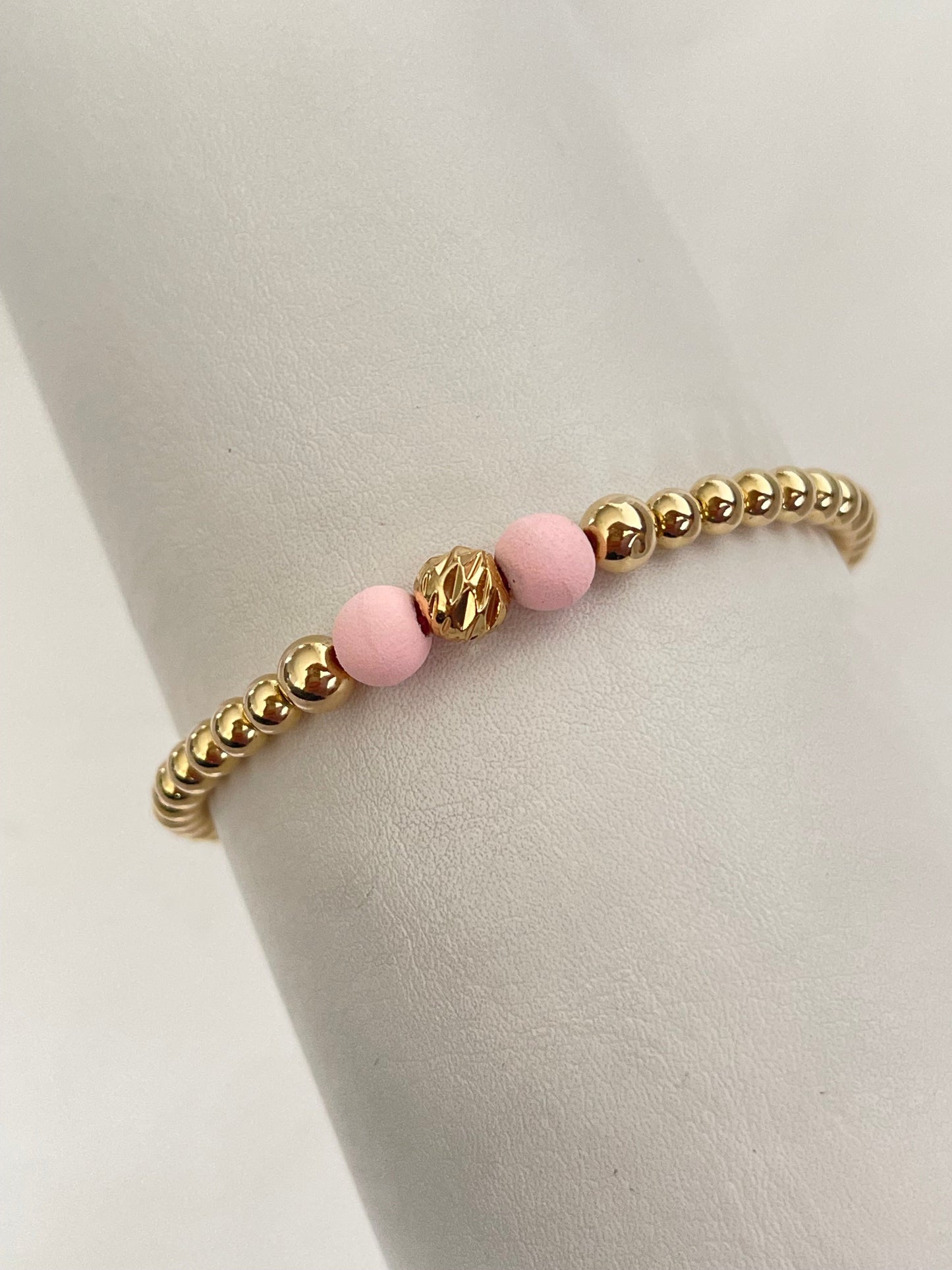 Pulsera diamantada rosada (6mm,5mm,4mm)