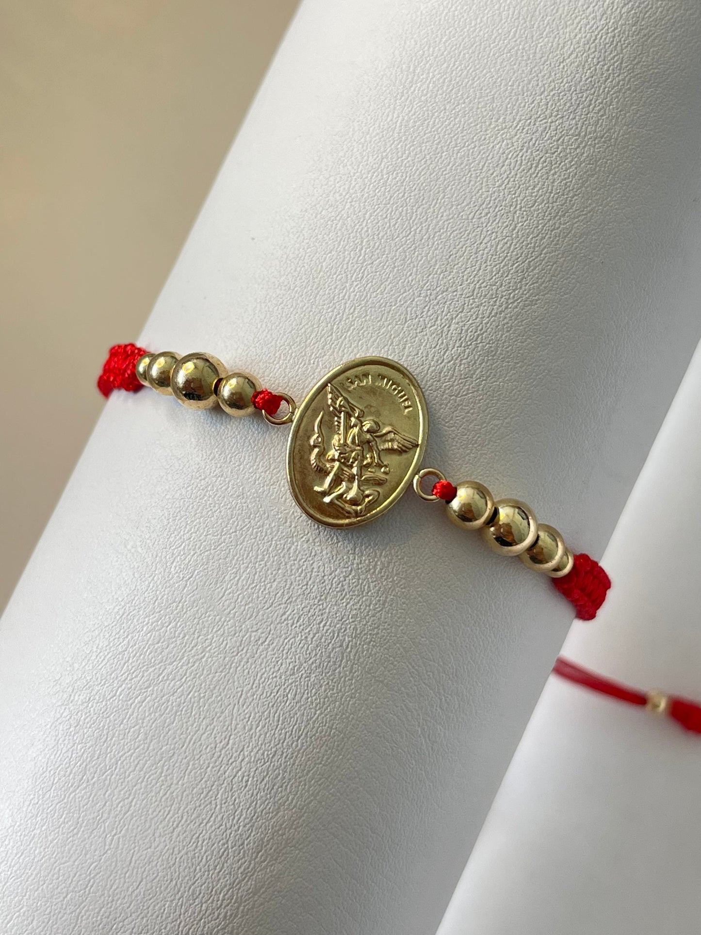 Pulsera arcángel san Miguel grande (6mm, 5mm, 4mm)