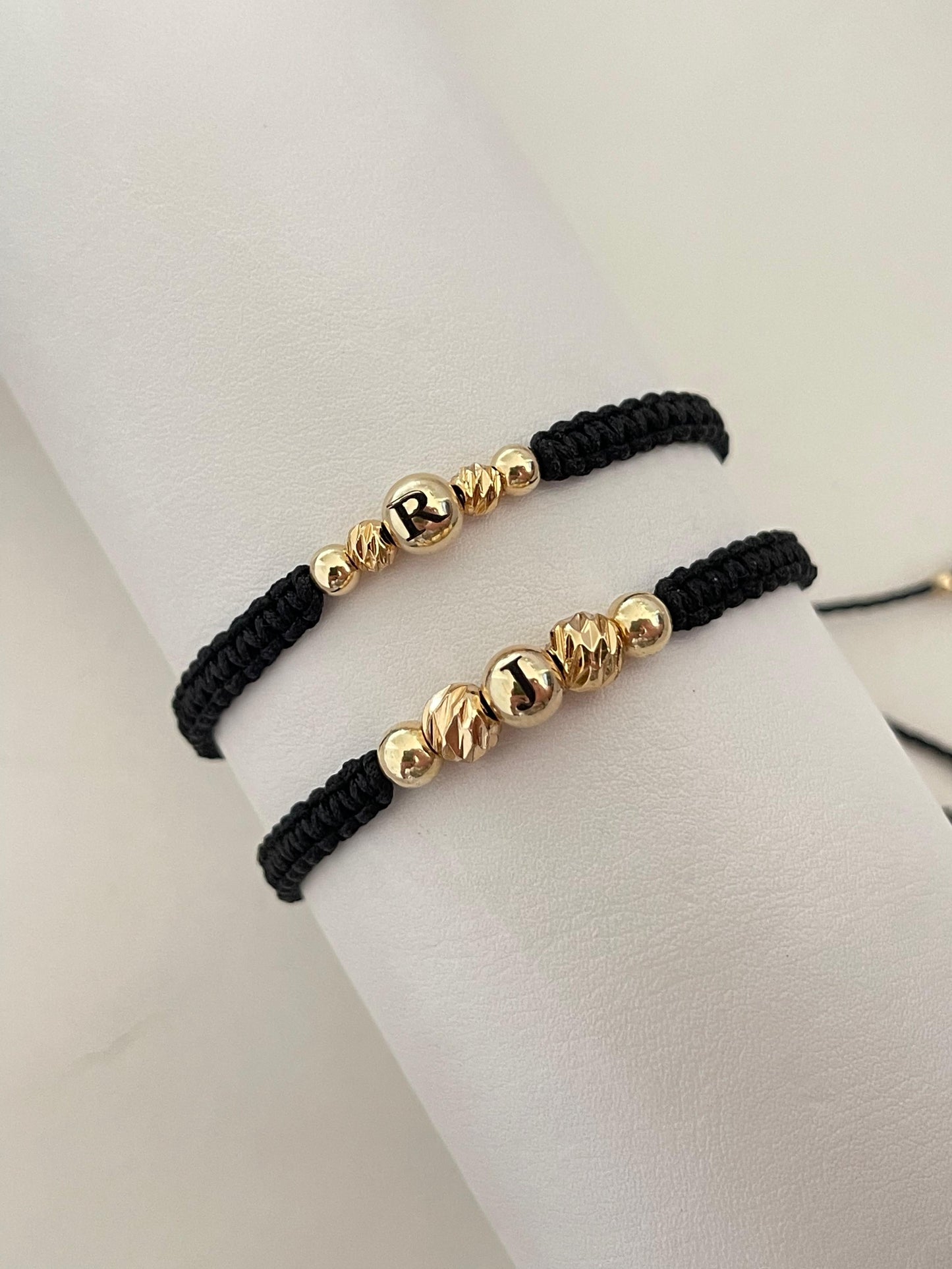 Pulseras pareja iniciales (6mm,5mm,4mm)