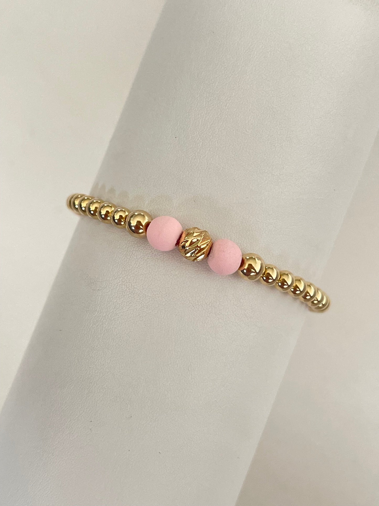 Pulsera diamantada rosada (6mm,5mm,4mm)
