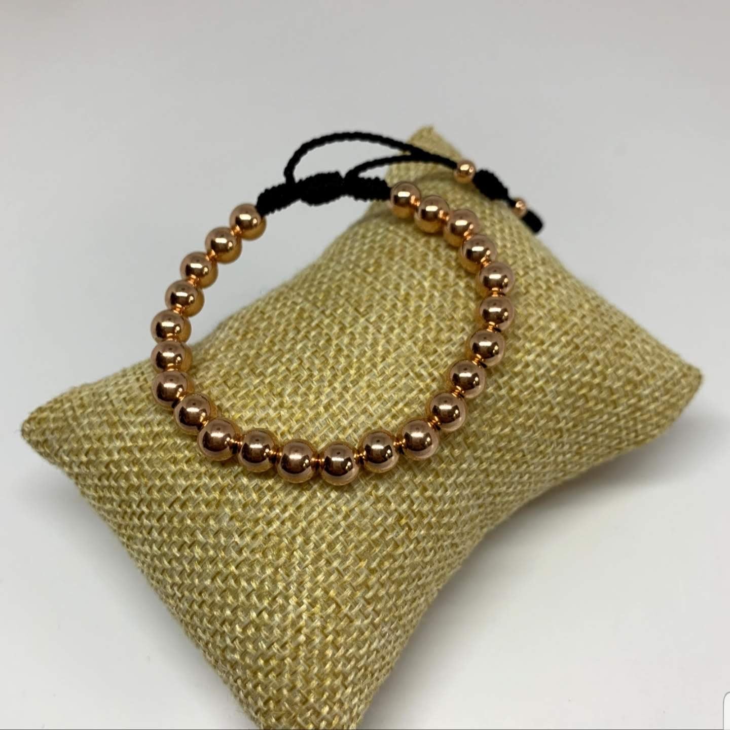 Pulsera oro rosa (6mm)