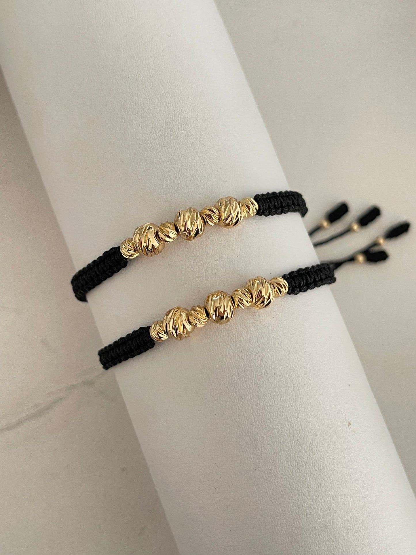 Pulseras de pareja diamantada (6mm y 4mm)