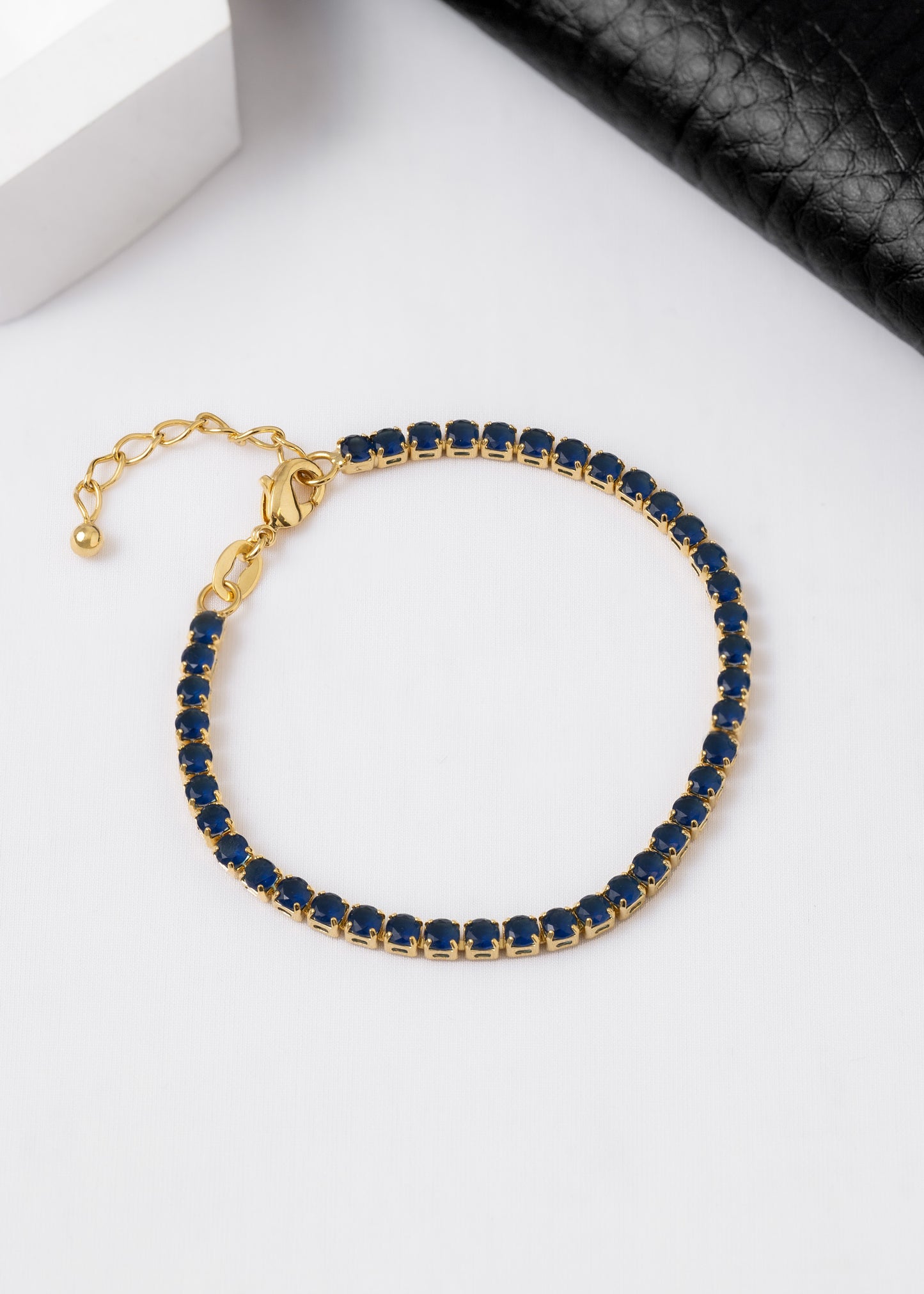Esclava circonias azul unisex