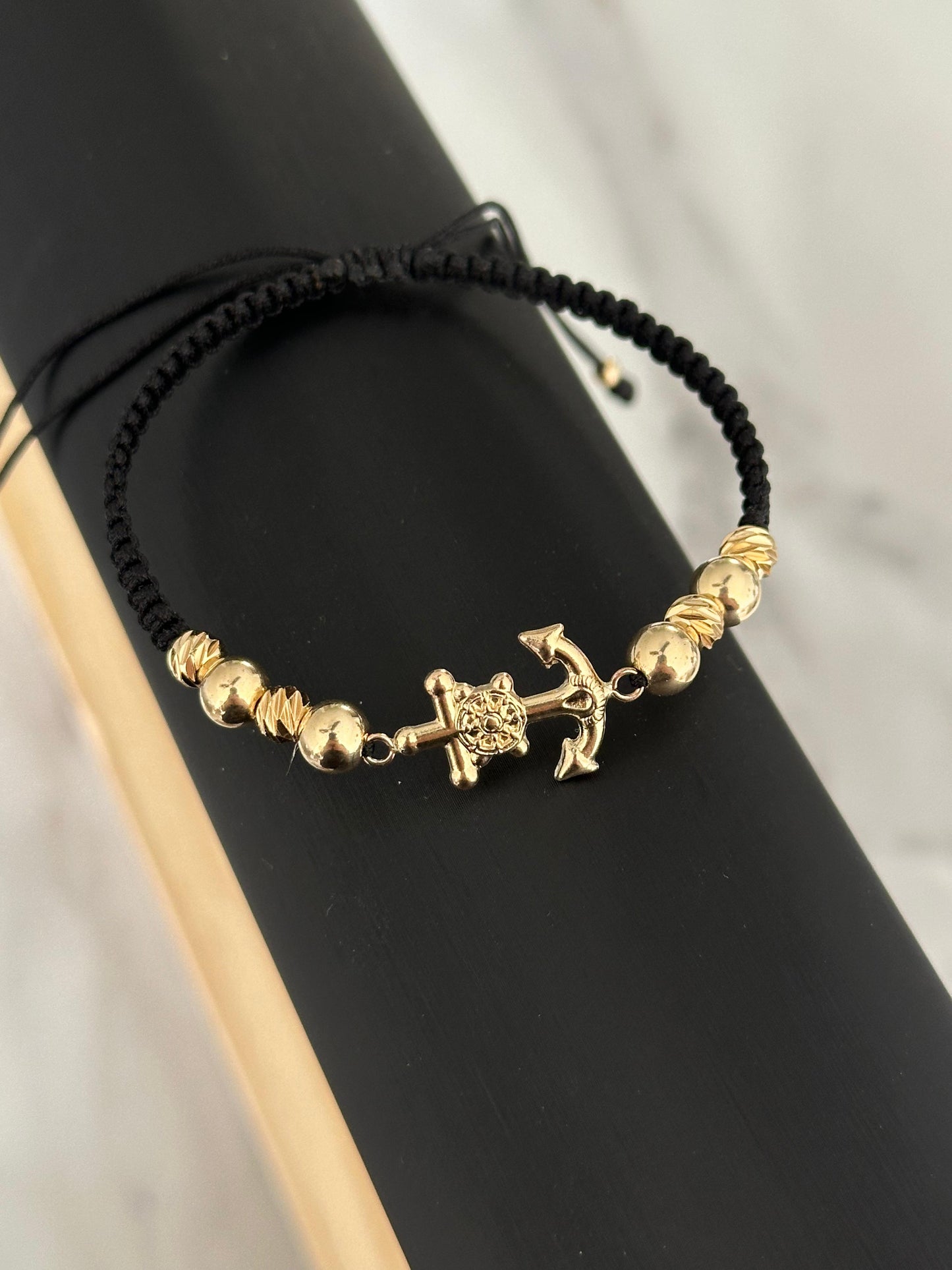 Pulsera ancla grande (balín #6 y #5)