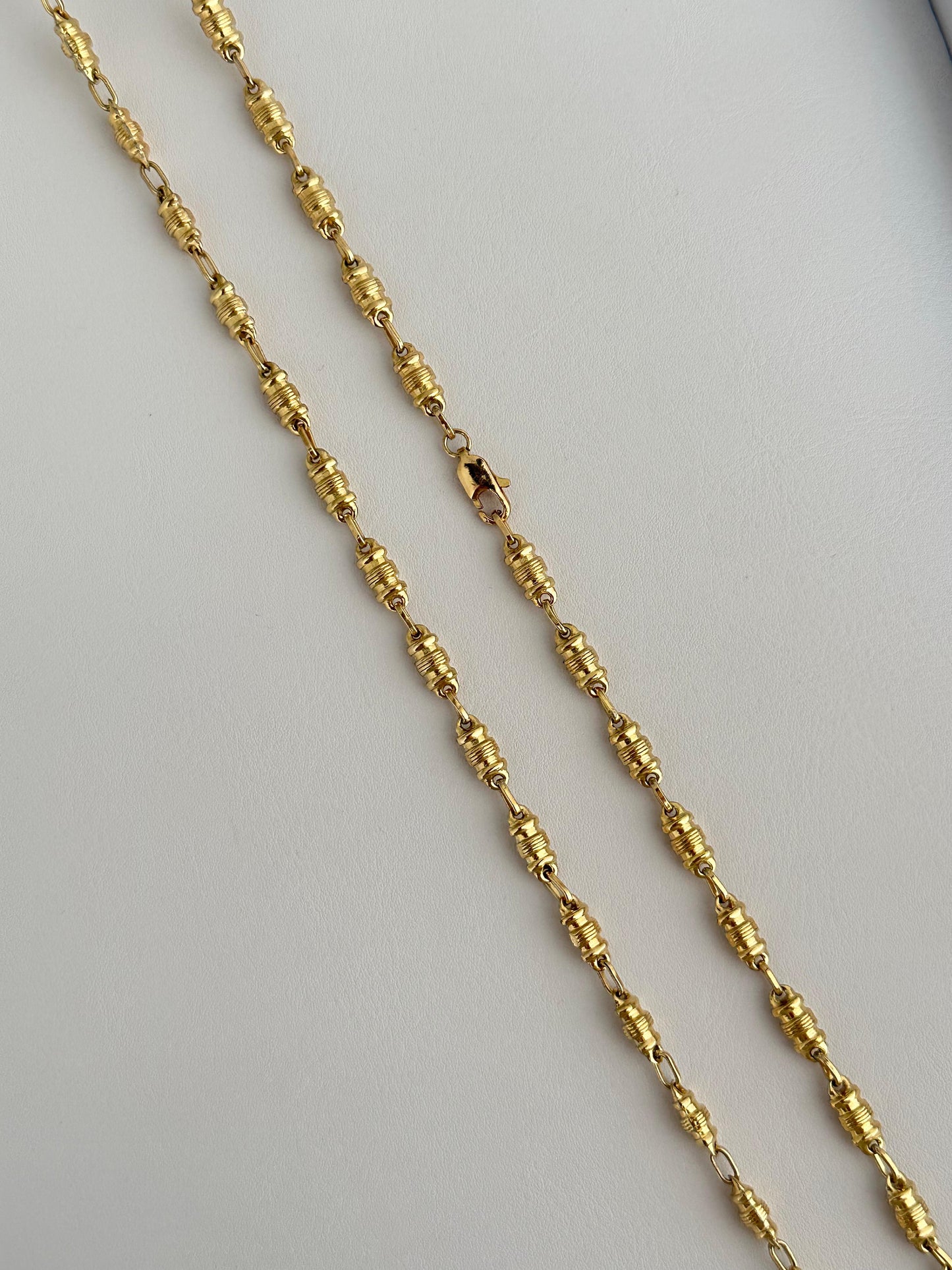 Cadena rustica barril dorada 60cm exclusive