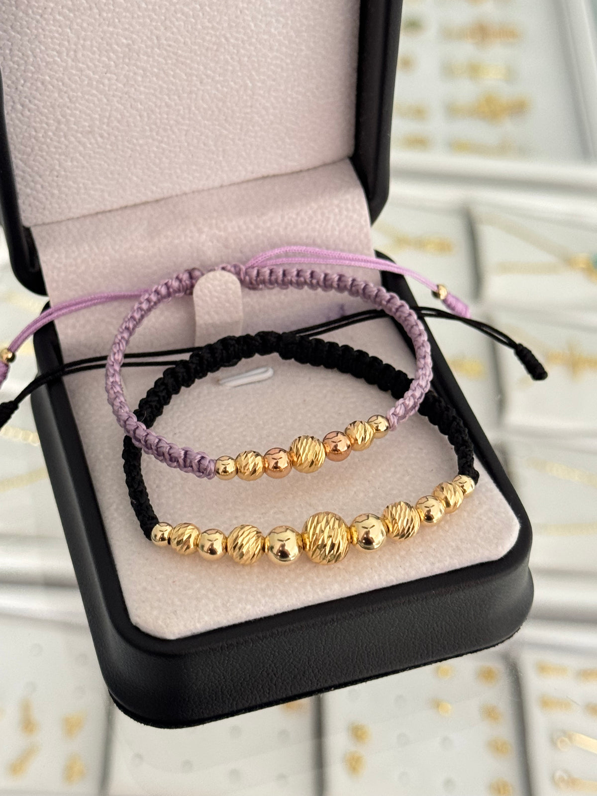 Pulseras pareja diamantada