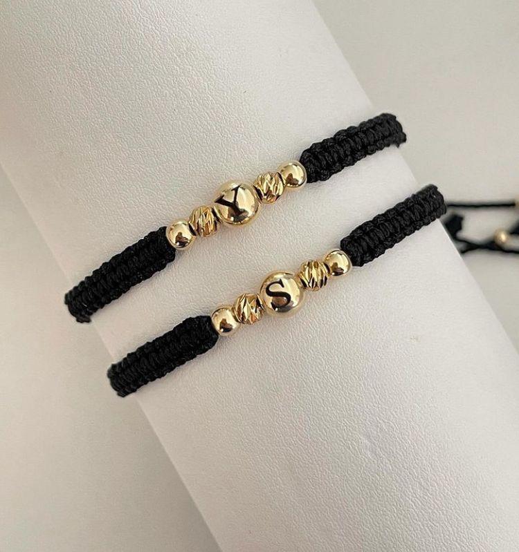 Pulseras pareja inicial (4mm)