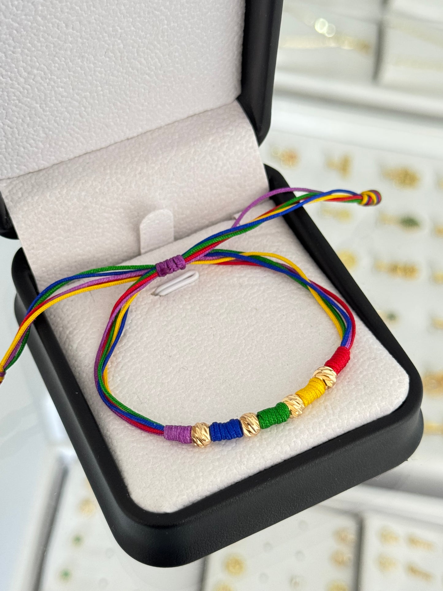 Pulsera rainbow. N de balín: #5 diamantado