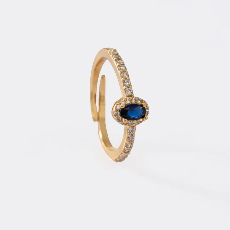 Anillo dynasty azul ajustable