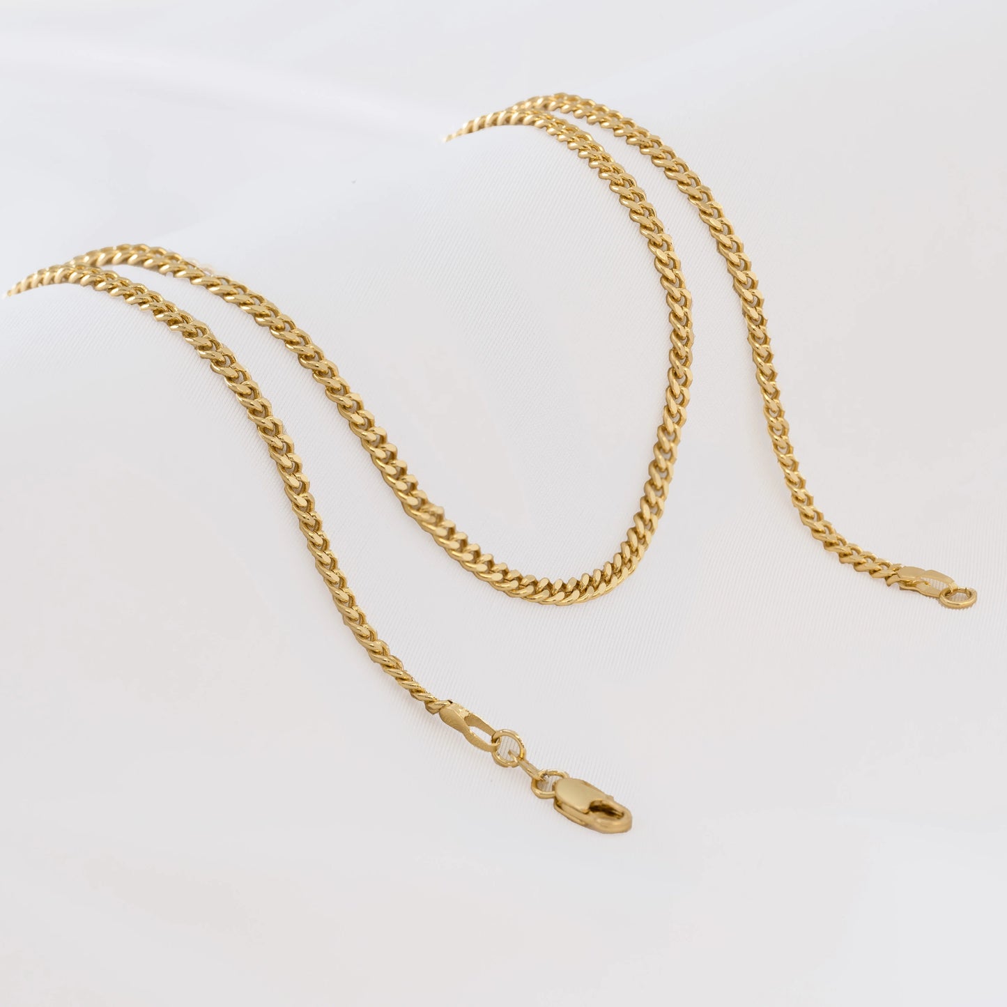 Cadena cubana plana 2.5mm 65cms