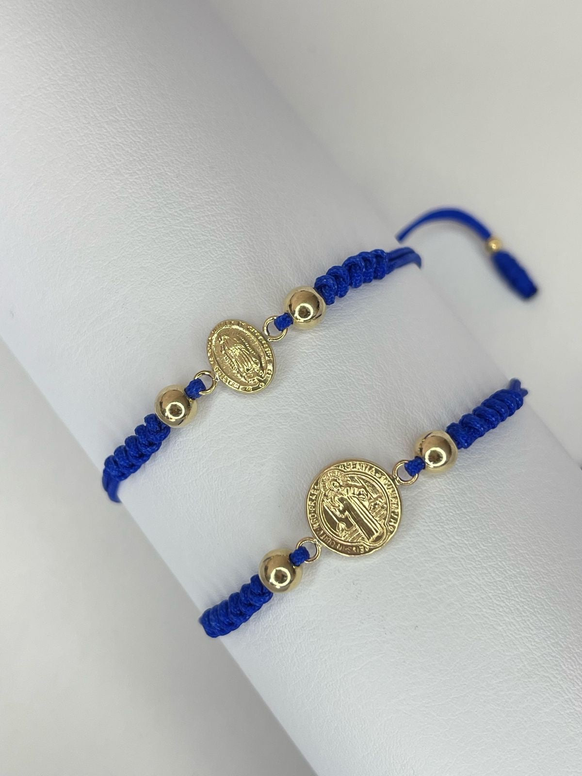 Pulseras pareja san benito med y guadalupe peq (5mm)
