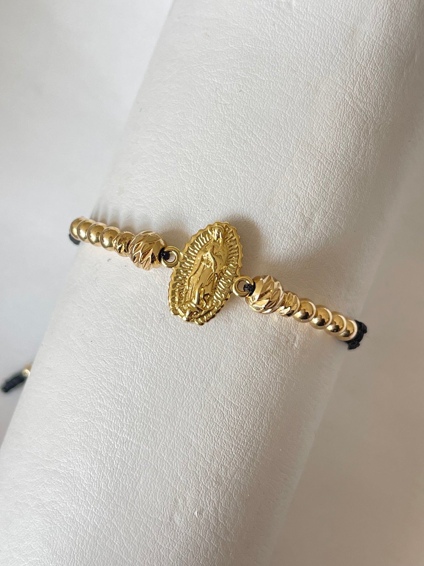 Pulsera Virgen guadalupe tallada (6mm,4mm)