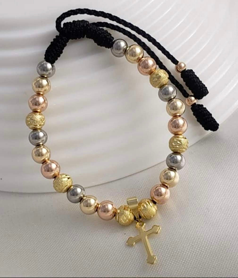 Pulsera cruz inri (6mm)
