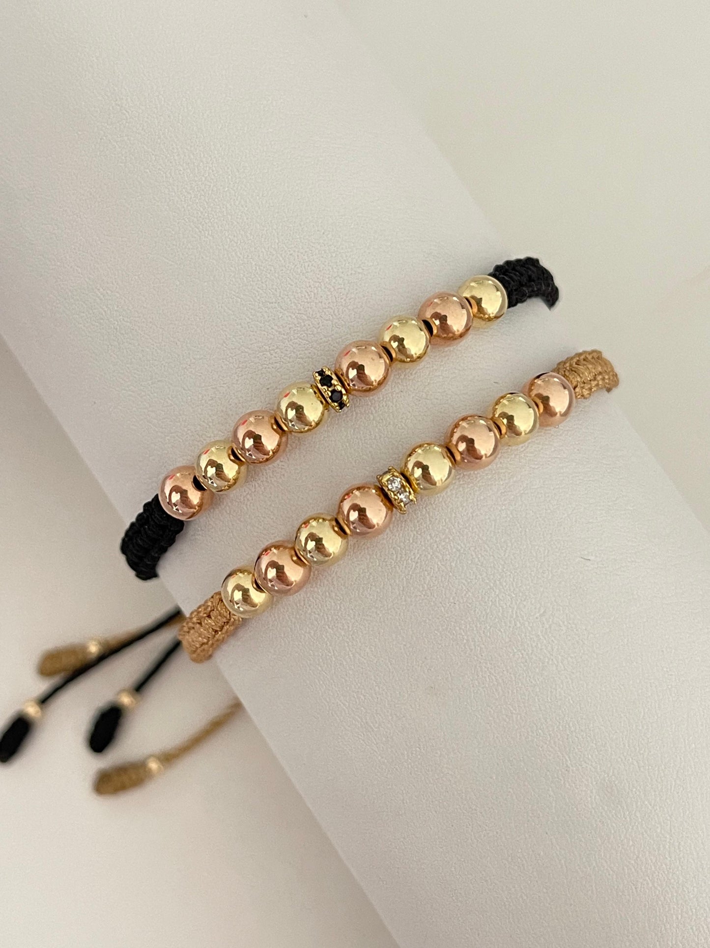Pulseras pareja 2 Oros ⚜️(5mm)