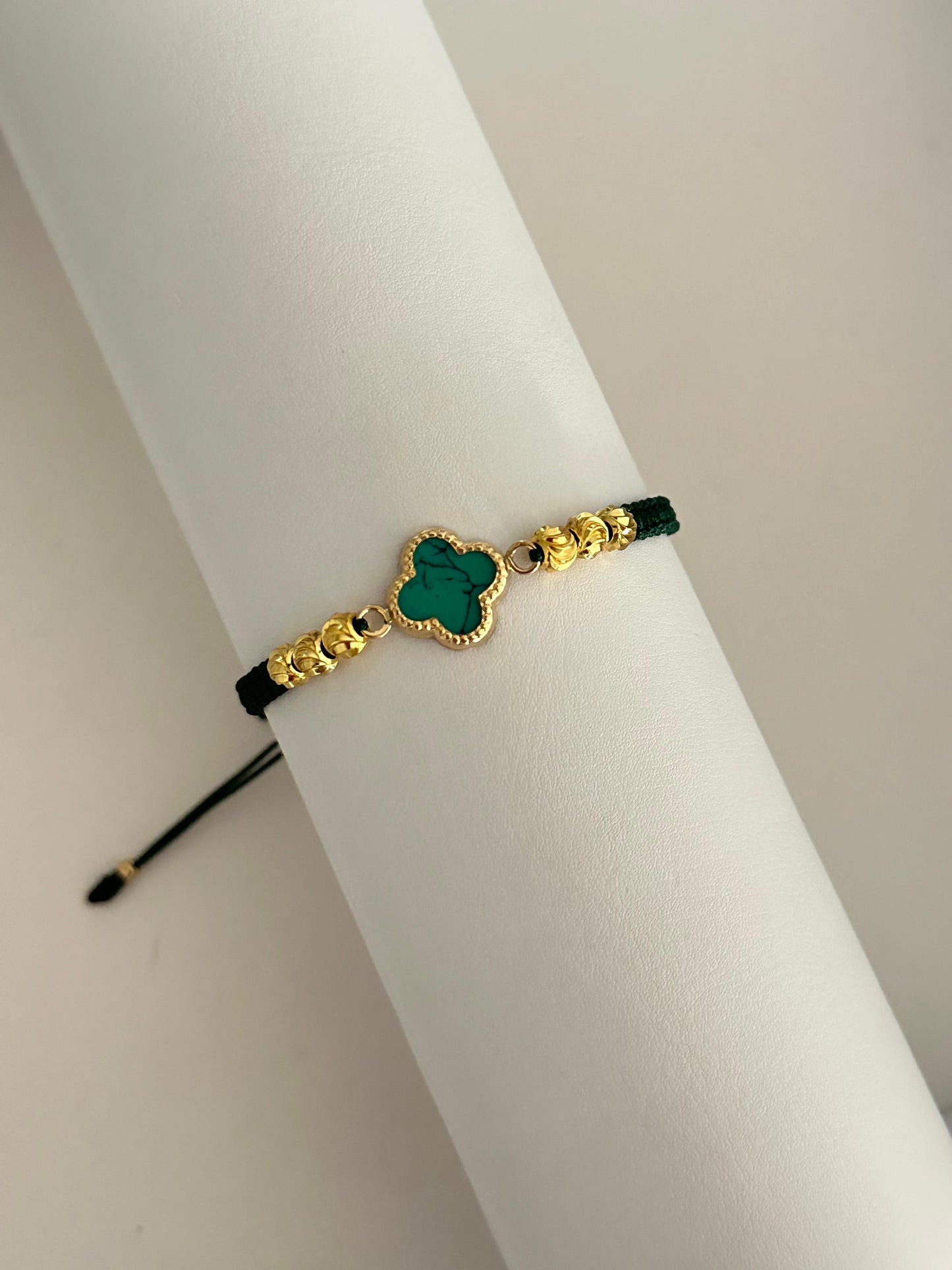 Pulsera trébol verde (5mm)