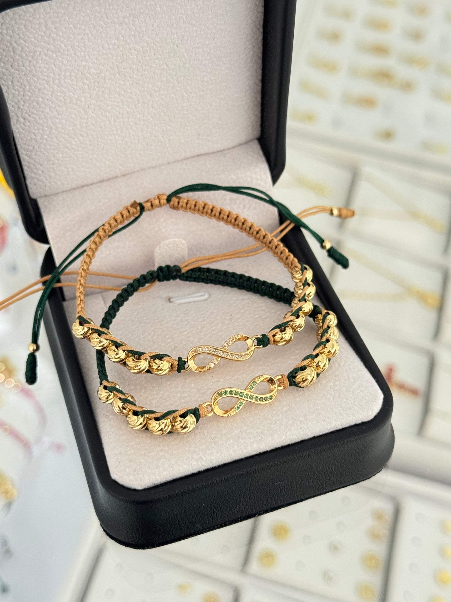 Pulsera pareja infinito silueta