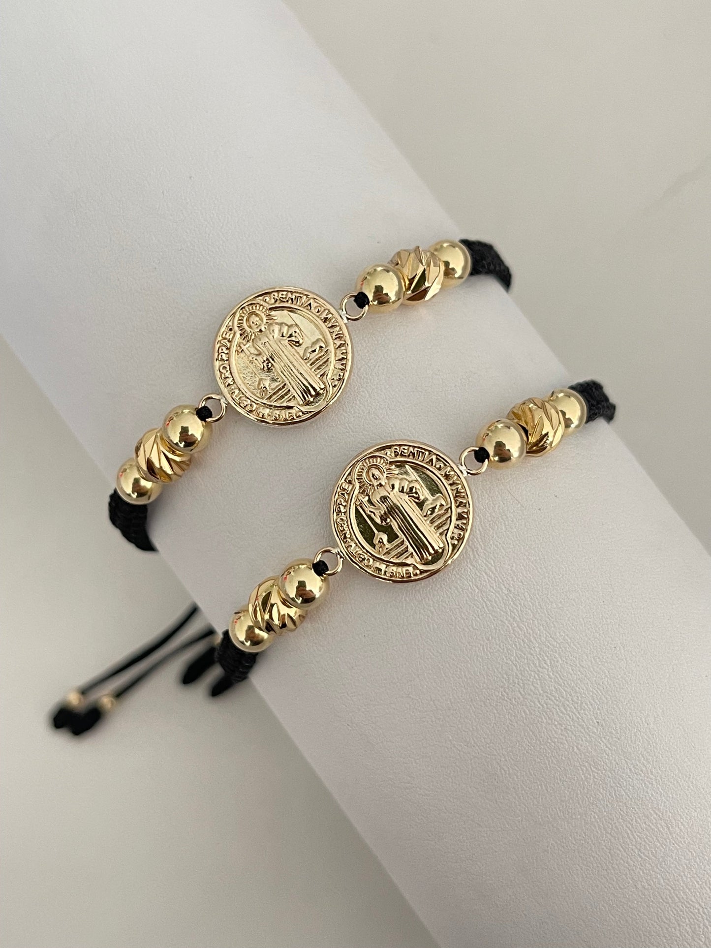 Pulseras pareja san Benito grande (5mm, 6mm)