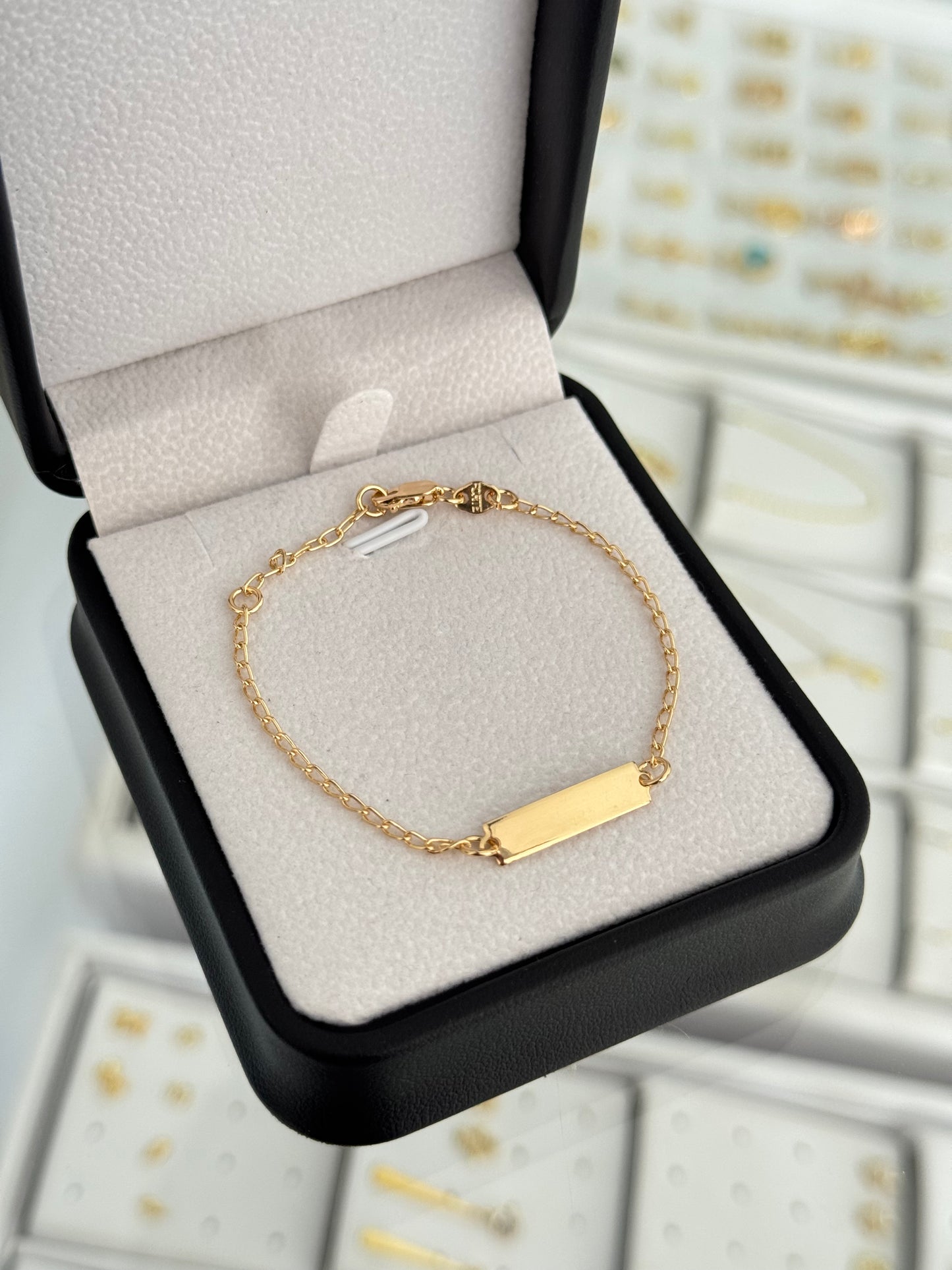 Pulsera eslabones 1.5mm*14.5cm / Placa lisa 4.6*20mm