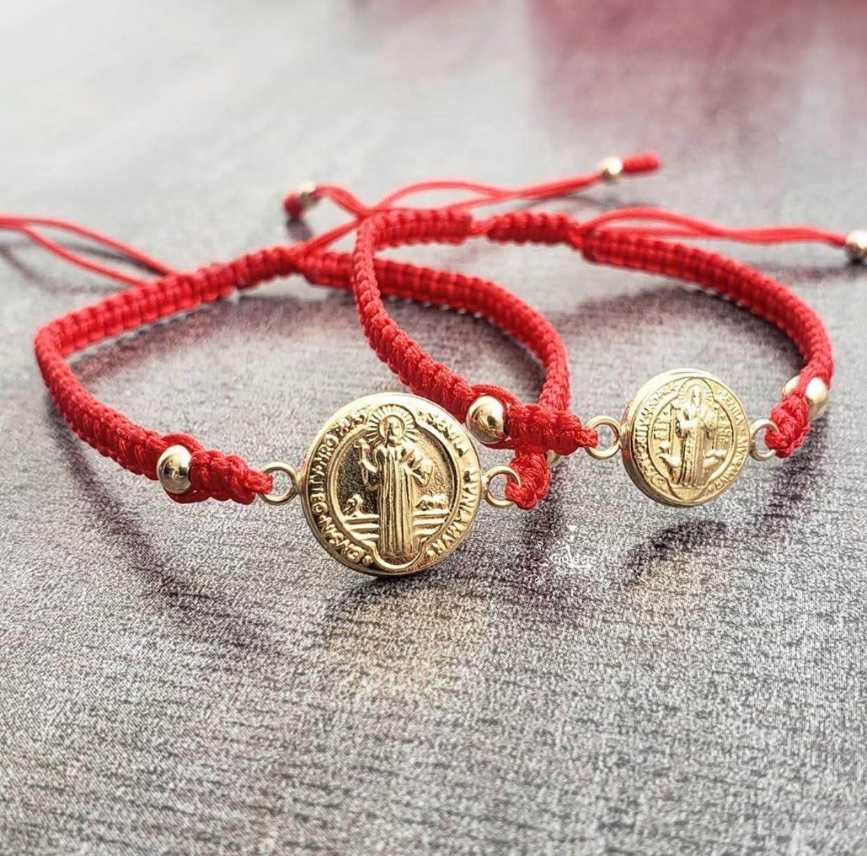 Pulsera Pareja San Benito mediano y grande (4mm)