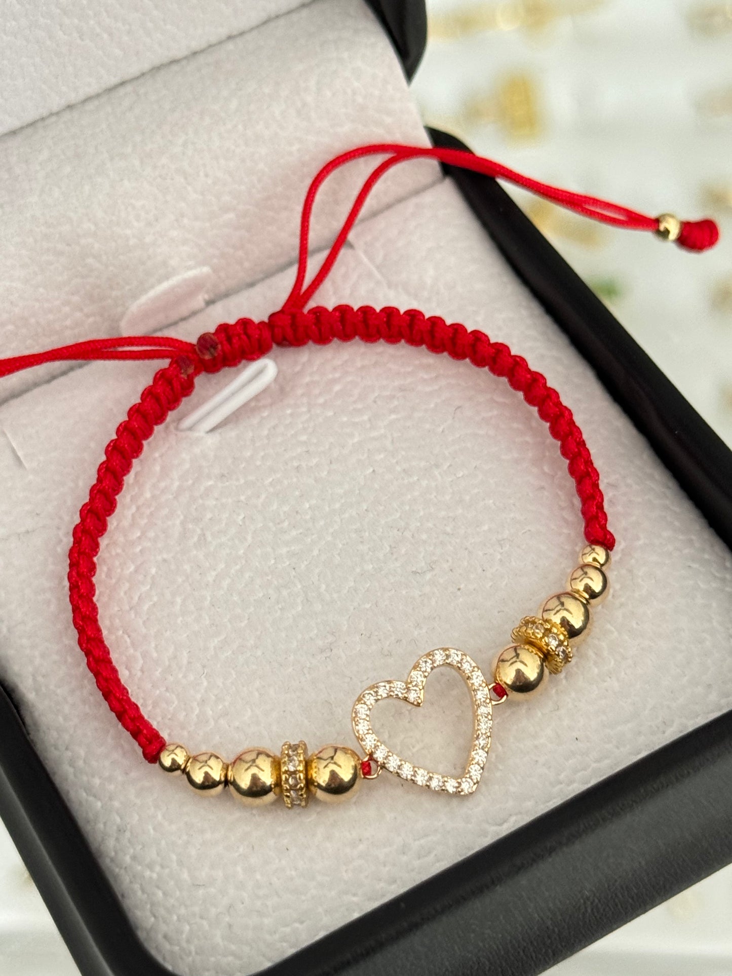 Pulsera corazón circones demaur. N° de Balín: #3, #4, #5.