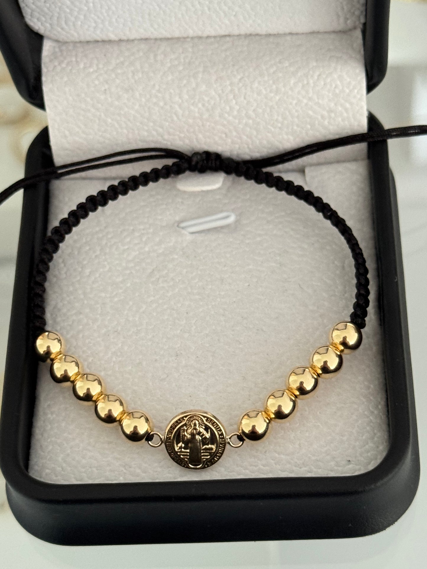 Pulsera san Benito lisos 6mm