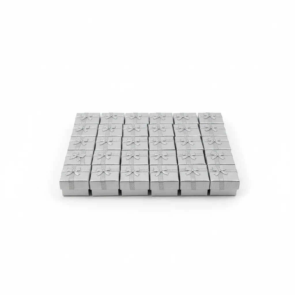 Caja de joyería 4 × 4 cm - Px24 Plateado