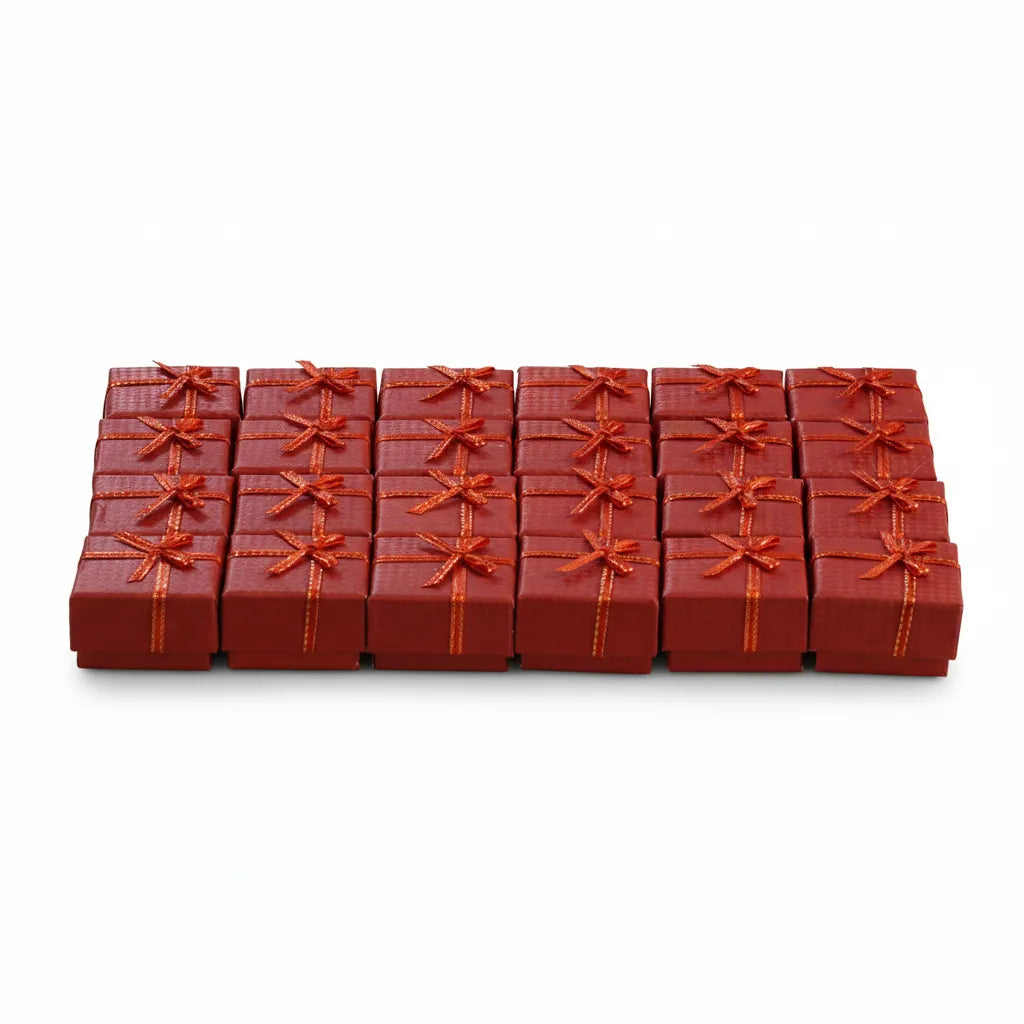 Caja de joyería 4 × 4 cm Rojo - Paquete x24