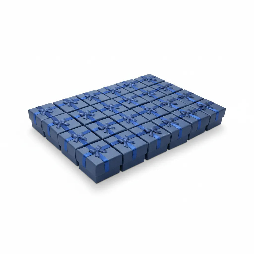 Caja de joyería 4 × 4 cm - Px24 Azul Oscuro