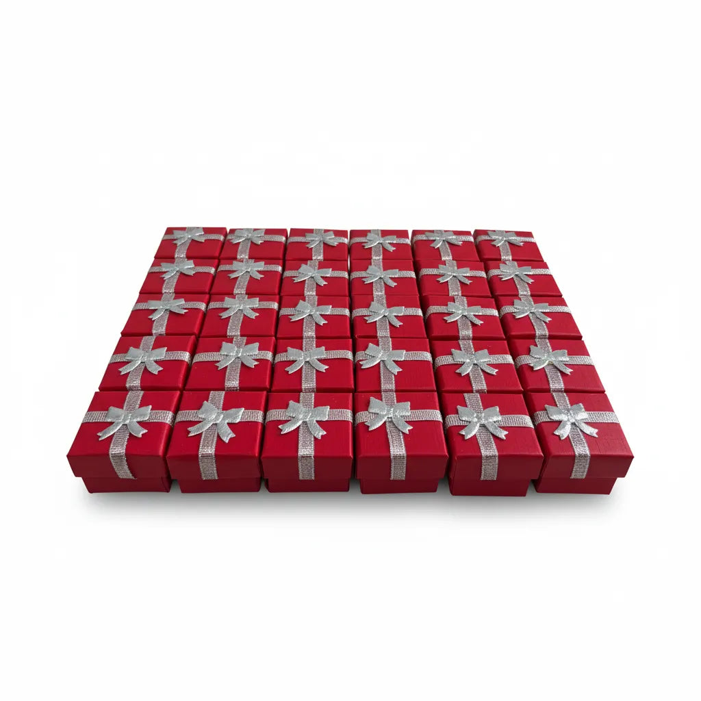 Caja de joyería 4 × 4 cm - Px24 Rojo
