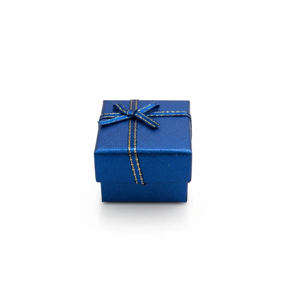Caja de joyería 4 × 4 cm Azul