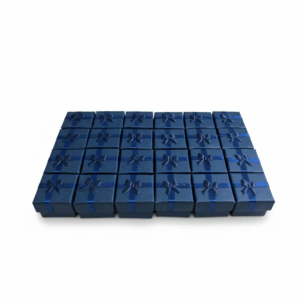 Caja de joyería 4 × 4 cm - Px24 Azul Oscuro