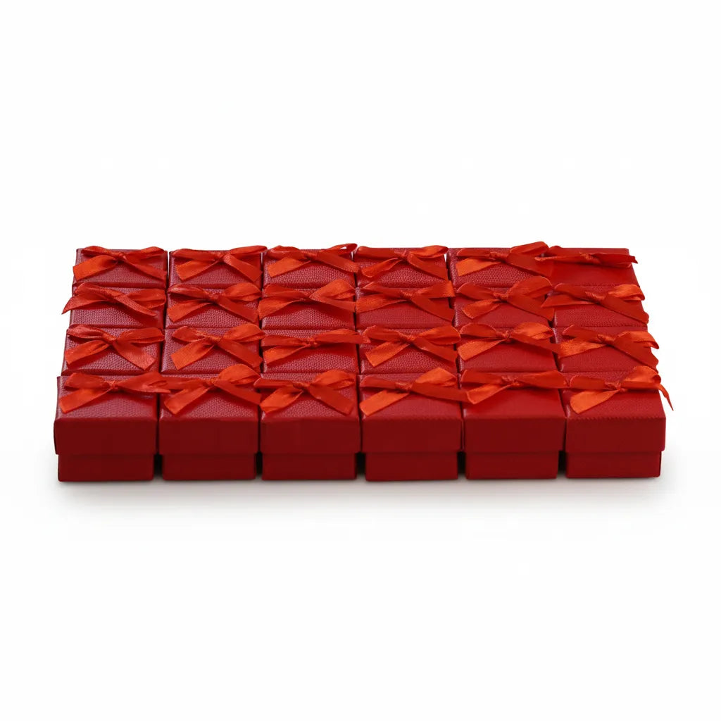 Caja de joyería 4 × 4 cm - Px24 Rojo