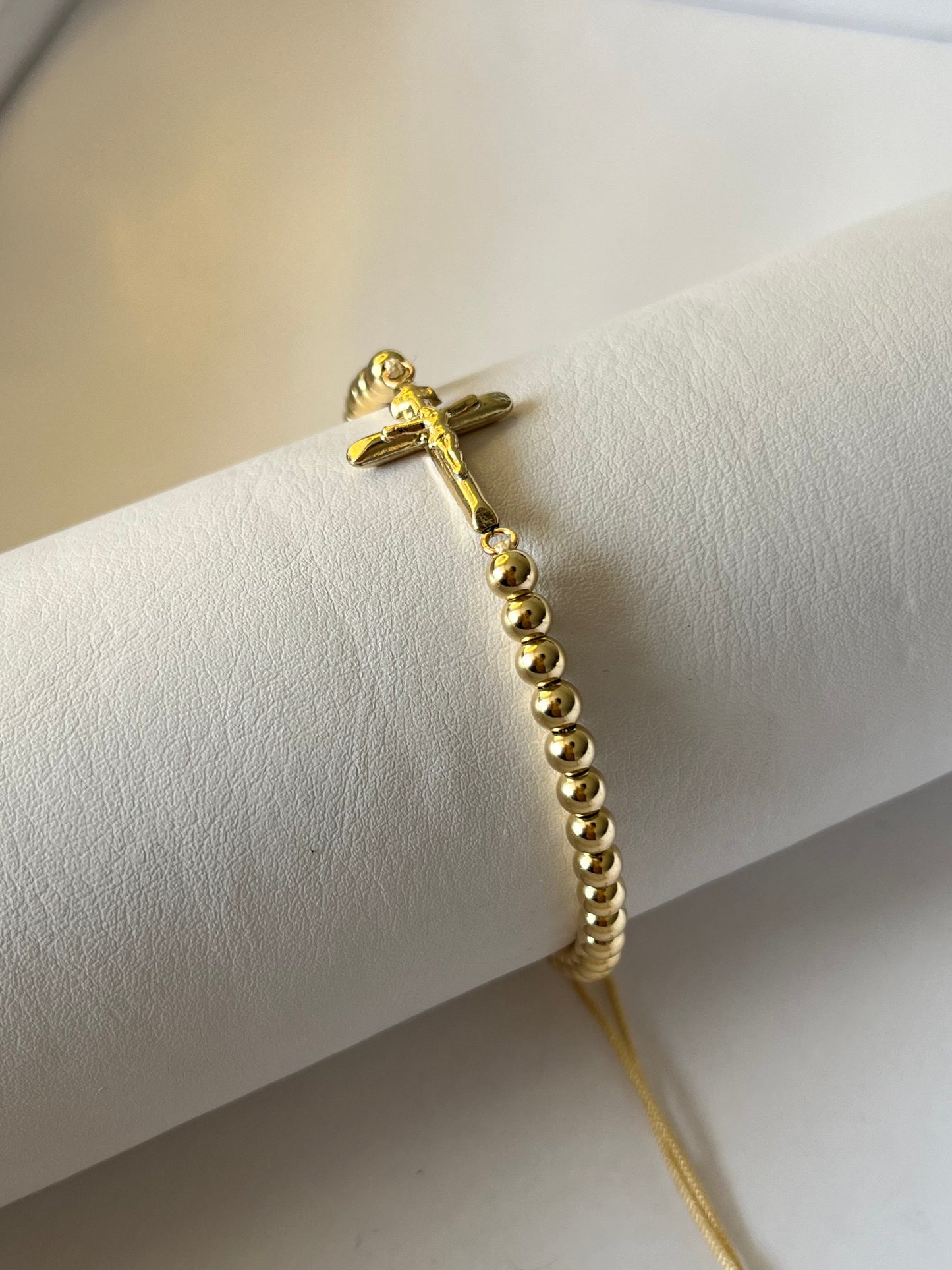 Pulsera Cruz grande (4mm)
