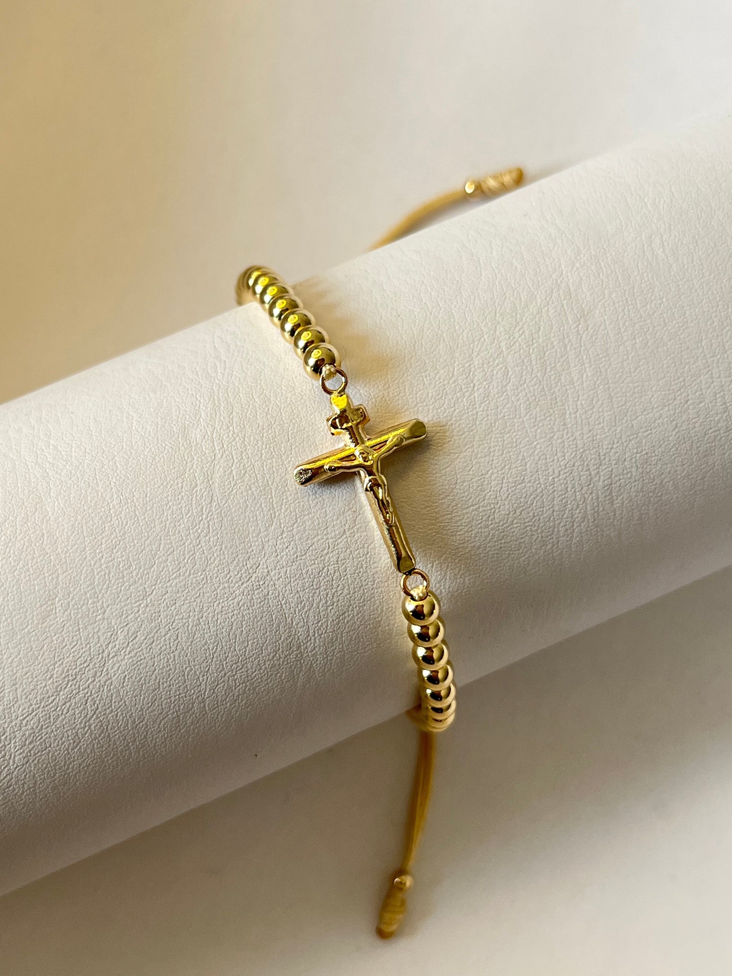 Pulsera Cruz grande (4mm)