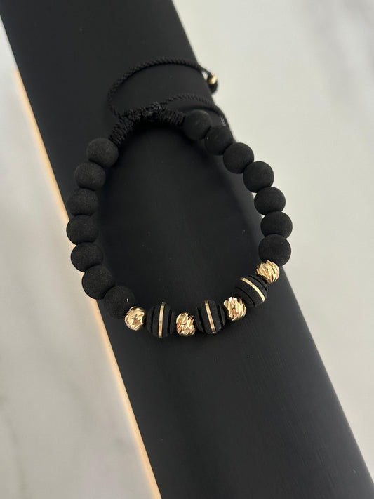 Pulsera neopreno argollado (8mm diamantado 6mm)