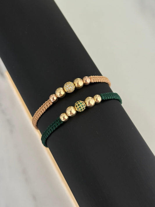 Pulsera pareja bola de fuego (5mm-6mm)