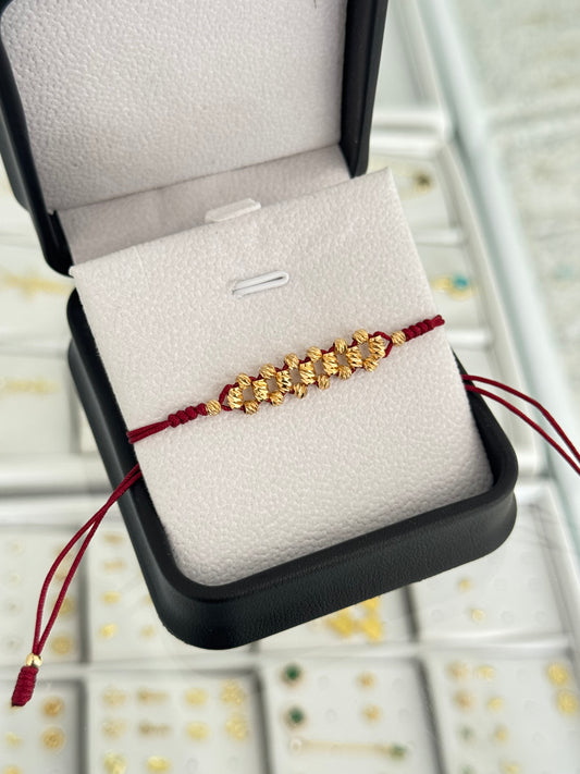Pulsera canutillos. N de balín: #2 diamantado.