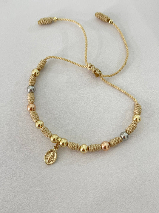 Pulsera Milagrosa 3 Oros 5mm