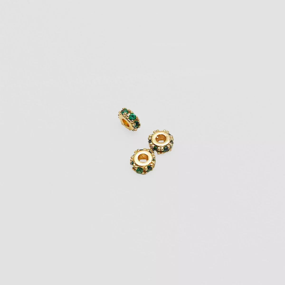 Herraje rondel verde  4mm x3