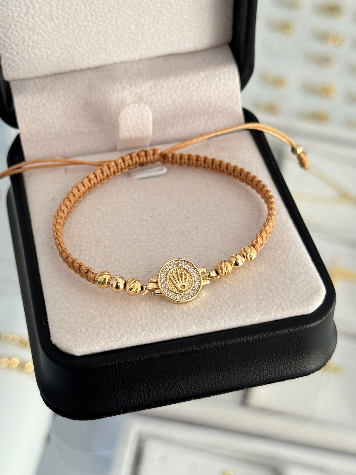 Pulsera rlx cristal. N de balín: #4 liso, #4 diamantado
