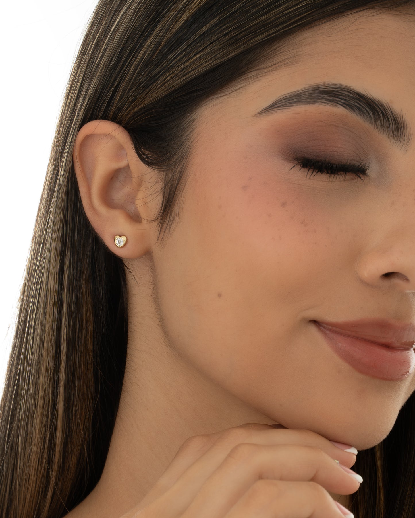 Arete corazón cristal